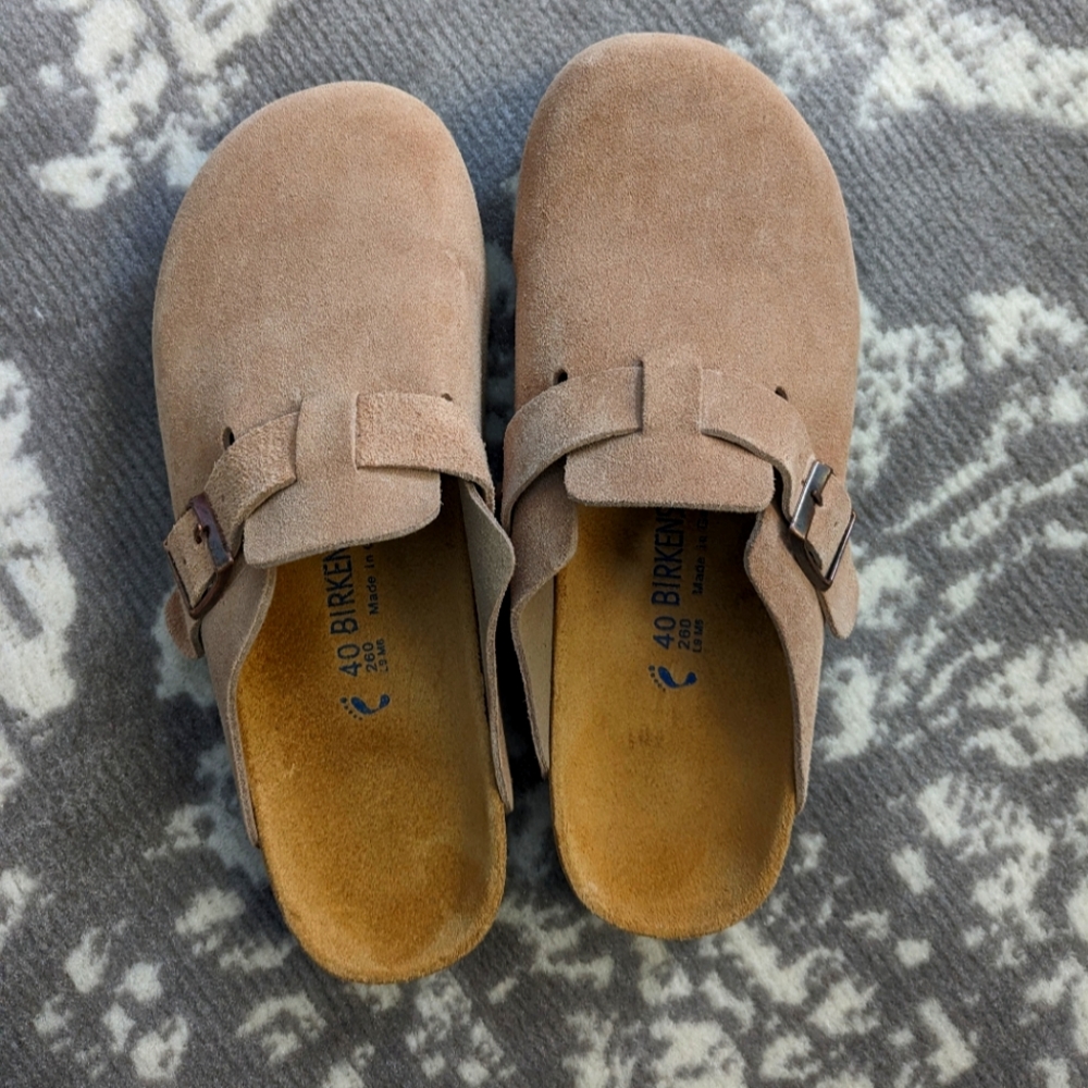 Tan Birkenstock Boston Clog size 40 new!